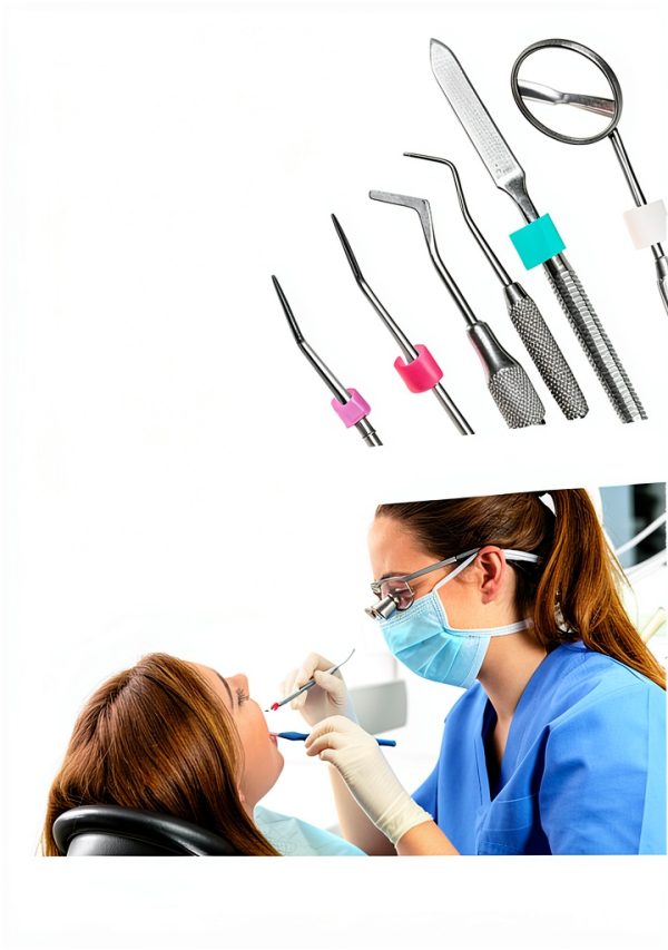 OLYCRAFT Dental Code Ring 160pcs Set 8 Colors High Elasticity Rubber-5