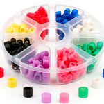 OLYCRAFT Dental Code Ring 160pcs Set 8 Colors High Elasticity Rubber-0