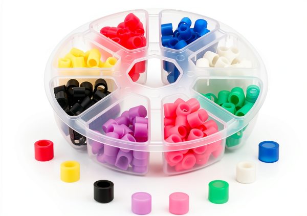 OLYCRAFT Dental Code Ring 160pcs Set 8 Colors High Elasticity Rubber-0