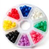 OLYCRAFT Dental Code Ring 160pcs Set 8 Colors High Elasticity Rubber-3