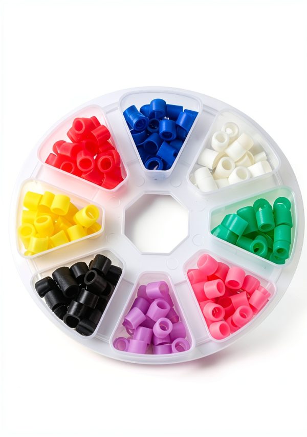 OLYCRAFT Dental Code Ring 160pcs Set 8 Colors High Elasticity Rubber-3