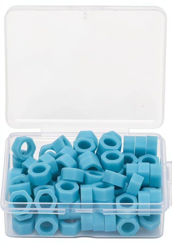 100 Pcs/Box Code Ring, Silicone Instrument Identification Code Circle, Mobile Phone Disinfection Mark Circle, Autoclavable Dentists Supplies, Supplies-0