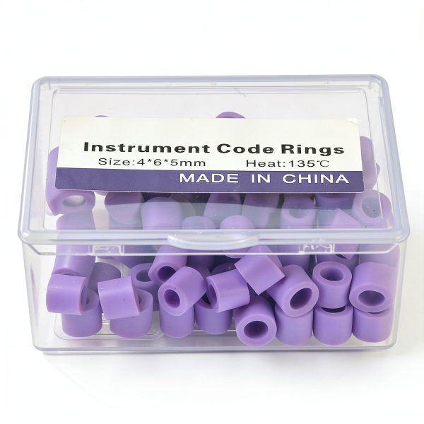 Color Codess Rings, Color Codess Band Easy Clean 100pcs Dental Color Codess Rings Strong Toughness for Distinguish Dental Instruments(4#)-8