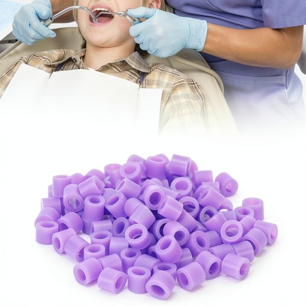 Color Codess Rings, Color Codess Band Easy Clean 100pcs Dental Color Codess Rings Strong Toughness for Distinguish Dental Instruments(4#)-1