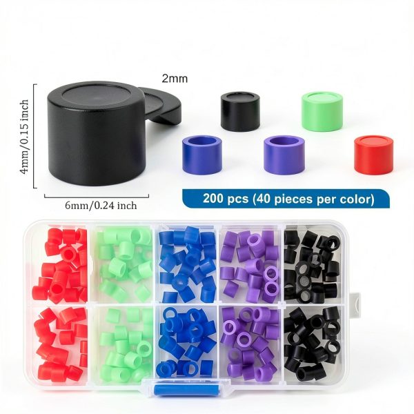 Dental Code Rings Ceonam 200pcs 6mm Silicone Color‑Coded Set-1