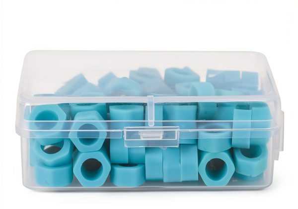 100 Pcs/Box Code Ring, Silicone Instrument Identification Code Circle, Mobile Phone Disinfection Mark Circle, Autoclavable Dentists Supplies, Supplies-5
