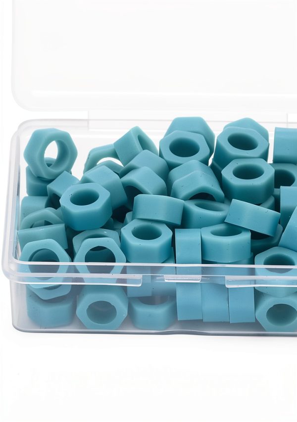 100 Pcs/Box Code Ring, Silicone Instrument Identification Code Circle, Mobile Phone Disinfection Mark Circle, Autoclavable Dentists Supplies, Supplies-8