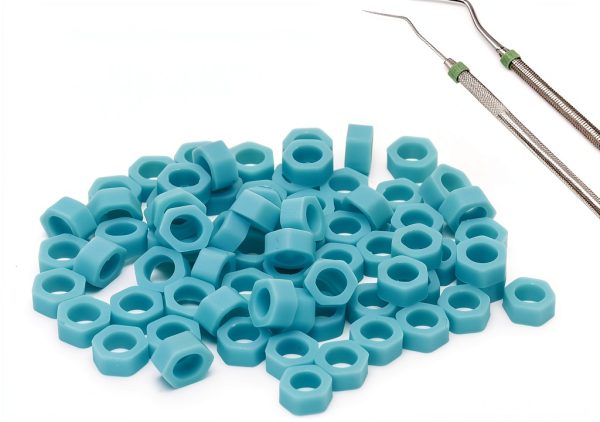100 Pcs/Box Code Ring, Silicone Instrument Identification Code Circle, Mobile Phone Disinfection Mark Circle, Autoclavable Dentists Supplies, Supplies-1